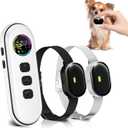 2025 Upgraded Ultra-Small Shock Collar for 2 Dogs, Ultra-Light & Thin Shock Collar for Small Dogs 5-15lbs, Ultra-Modern Design, Beep, Vibration and Shock with Safety Lock, IPX7 Waterproof, WhiteBlack