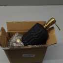 EMPO Clear Glass Soap Dispenser with ABS Plastic Pump, Crystal Lotion Dispensers for Kitchen Sink, Bathroom (2Pack Matte Black) (Standard)