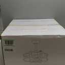 Caged Ceiling Fans with Lights Black Farmhouse 18 Flush Mount Bladeless Rustic Chandeliers Fan Lights with Remote Vintage Reversible Ceiling Fan for Living Room Bedroom Kitchen 6 Light Bulb Base E12