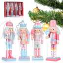 IMIKEYA Christmas Nutcracker Figure: 4PCS Wooden Nutcracker Hanging Christmas Nutcrackers Ornament Decoration Nutcrackers Ornament Xmas Decor Xmas Tree Ornaments Set