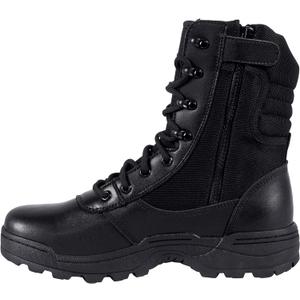 RIELD Men's Military Tactical Work Boots Side Zipper Jungle Army Combat Boots, Black, 12 M US