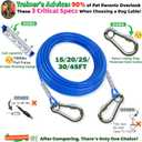 Catapamey Dog Tie Out Cable and Stake,with 30FT Heavy Duty Cable,360 Swivel Dog Run Stake-No Tangle-Runner for Yard,-Suitable for Up to 150 lbs- Idela for Yard Outdoor Camping