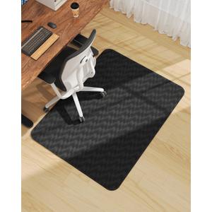 Blvornl Large Office Chair Mat for Hardwood Floor, Rolling Chair Mat for Hard Wood, Large Anti-Slip Hard Floor Protector, Heavy Duty Computer Desk Rug for Office and Home 35.4"*47.2" Black