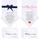 Sherr Wedding Handkerchiefs Mother of the Bride, Father of the Bride Gifts from Daughter Son, Wedding Day Card Wedding Gifts (Parents in Law)
