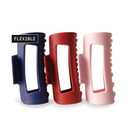 The Original Mello Hair Claw Clip Squishy Claw Clip Made in Korea Patent Pending 30021976 (Pink, Red, Blue, 3 Pack Medium)