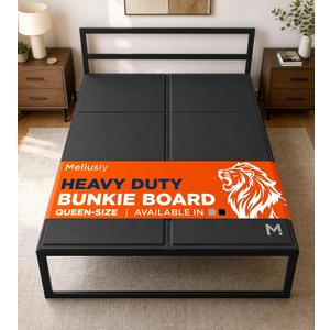 Heavy Duty Bunkie Board Queen Size (60x80) - Under Bed Support, Black