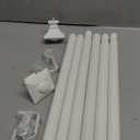 Ivilon Drapery Window Curtain Rod Set - Square Design 1 1/8 Rod. 48 to 86 Inch. Ivory/White