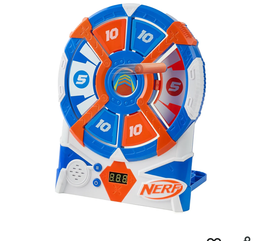NERF Strike 'N Score Digital Target Game – Arcade-Style Foam Dart Blaster Game with Reactive Targets, Score Display & 4 Game Modes
