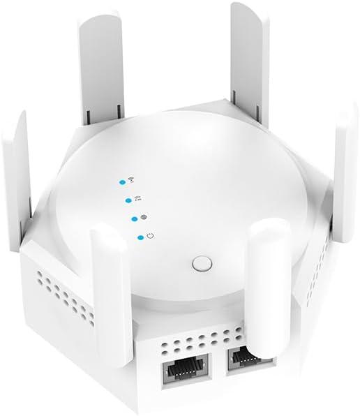 iPazzPort WiFi Extender, Dual Band AC1200 with Ethernet Ports | Up to 1200Mbps • Dual Band 2.4GHz/5GHz • 6 Adjustable Antennas • Dual Ethernet Ports • Supports Multiple Devices