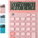 Mr. Pen - Standard Function Solar Calculator, 12 Digits, Light Pink, Pocket Size