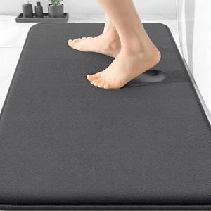 OLANLY Thick Memory Foam Bath Mat 30x20, Super Soft Absorbent Bathroom Rugs
Grey, Quick Dry, Machine Washable Shower Bath Rugs, Cushioned Bathmat Carpet for Bathroom Floor, Tub and Shower
