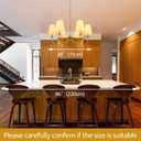 Gold Chandelier, Brushed Brass with Beige Fabric Shade, 6-Light 28" Modern Farmhouse Linear Pendant Lighting Fixture for Kitchen Island