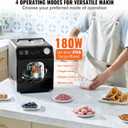 VEVOR Upright Automatic Ice Cream Maker with Built-in Compressor, 2 Quart No Pre-freezing Fruit Yogurt Machine, Stainless Steel Electric Sorbet Maker, 4 Modes Gelato Maker with Digital Display & Timer