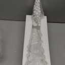 Juegoal Christmas Tree Table Decorations Set of 2, 9.5" Golden Resin Xmas Pine Trees, Vintage Tabletop Trees Ornaments Dinner Holiday Party Supplies, Winter Mantle Shelf Centerpieces Decor