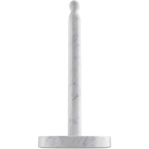 Koville Carrara Marble Paper Towel Holder Countertop, 6 Genuine Stone Paper Towel Holder Stand for Kitchen Storage, for Standard or Jumbo-Sized Rolls