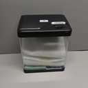 Betta Fish Tank Self Cleaning Glass 2 Gallon Small Nano Aquarium Starter Kits Desktop Room Decor w/LED Light Decorations & Whisper Filters Water Pump (Fish Tank)