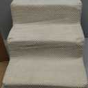 Dog Stairs for Small Dogs & Cats, 3-Step Non-Slip Pet Steps for Couch Sofa and Chair, Beige, 13.6" H
