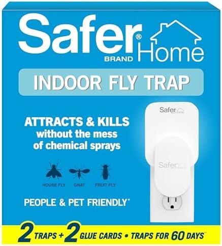 Safer Home Indoor Plug-in Fly Trap - SH502-2SR - Effective Fruit Fly Traps for Indoors, Gnat Traps for House Indoor, 400 Sq Ft Protection - Style: 2 Devices