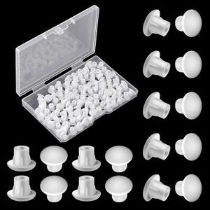 Jetec 3/16" Plastic Plugs for Round Hole, Shelf Cap Cabinet Hole Cover Cupboard Shelf Pegs for in Furniture Cabinet Cupboard Shelves(100 Pieces)