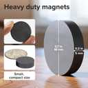 Strong Ceramic Round Small Magnets (0.7x0.2/18x5mm, 50 pcs) - Heavy Duty Magnets, Non-Corrosive, High Thermal Resistance, Versatile for Home, Office, Workshop, Whiteboard, Fridge and Hobby Use