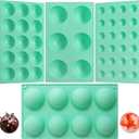 2025 New 4Size Semi Sphere Silicone Chocolate Mold,Round Silicone Baking Mold,Semi Circular Silicone Mold for Making Chocolate, Cake, Jelly, Dome Mousse (6,8,15,24 Cavity)