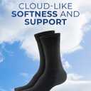 Pembrook Premium Diabetic Compression Crew Socks for Women - Running Socks, Short Compression Socks for Women - 2 Pairs (Large)