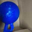 Jolly Pets Tug-n-Toss Dog Toy Ball with Handle, 8 Inches/Large, Blue
