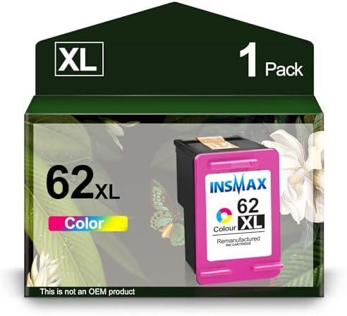 62XL Ink Cartridge Color Replacement for HP 62 62 XL Ink for Envy 5540 5660 5640 7644 7645 5740 250 200 Series Printer (1 Color)