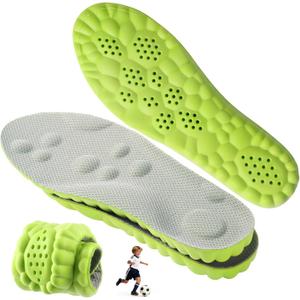 4D Cloud-Soft Comfort Insoles for Kids and Youth - Memory Foam Insoles with Shock Absorption - Trim-to-Fit Arch Support Insoles for Healthy Development of Growing Feet (US Youth 1.5Y2.5Y)