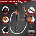 Battery Operated Gas Pump with Nozzle - Battery Powered Gasoline Transfer Pump With 3 FT Long Hose 2.2 GPM Transfer Pump For Water Kerosene Gas Can Hand Fuel Pump
