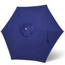 Blissun 7.5ft Patio Umbrella Replacement Canopy, Market Umbrella Top, Outdoor Table Umbrella Canopy for 6 Ribs (Navy Blue)