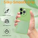 Silicone Wallet Phone Case for iPhone 14 Pro 6.1 Inch with Credit Card Holder Pocket, Full-Body Bumper Protection Camera Protect Case (Mint Green)