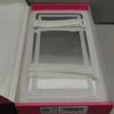 Car Sun Visor Vanity Mirror, 2 Pcs Rechargeable Makeup Mirror with 3 Light Modes & 60 LEDs - Dimmable Clip-on Rear View Sun-Shading Cosmetic Mirrors, Universal for Car SUV Truck (Frosted White)