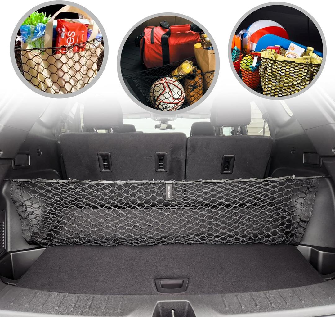 Envelope Style Automotive Elastic Trunk Middle Mesh Cargo Net for Chevrolet Blazer (RS) - Premium Trunk Organizer and Storage - Luggage Net for Crossover- Car Organizer for Chevrolet Blazer