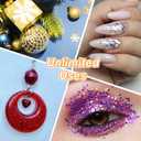 2 x Purple Chunky Glitter, 14.11oz/400g Craft Glitter Powder for Epoxy Tumblers, Hair Face Body Eye Nail Art Festival, DIY Party Decorations