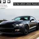 Steering Wheel Cover Trim for Ford Mustang Accessories 2015 2016 2017 2018 2019 2020 2021 2022 2023 Car Interior AccessoriesCarbon Fiber (Black Carbon Fiber)