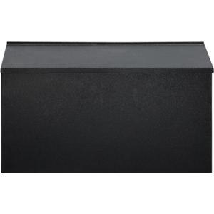 Dalmbox Wall-Mount Mailbox Large Mailbox for Post Rust-Proof Galvanized Steel Box for Outside or Townhouse Horizontal Style, Black, 15.7 x 4.3 x 9.4