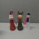 FORUP Lighted Christmas Table Decorations, Set of 3 LED Lighting Santa Snowman Reindeer
