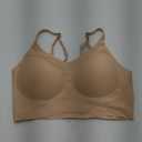 PRETTYWELL Bras for Women Comfort Seamless Bra, Cross Back Adjustable Bralette Bra, Wireless Everyday Bras for Women A-C Cup,  L