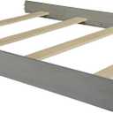 Evolur Universal Convertible Crib Wooden Full Size Bed Rail, Storm Grey