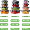 HOMBERKING 24pc Borosilicate Glass Food Storage Containers with Snap Locking Lids, Glass Meal Prep Containers, Airtight Lunch Boxes, Oven, Freezer and Dishwasher Safe, BPA Free, Kitchen Storage Set