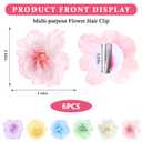 6Pcs Hawaiian Flower Hair Clips For Women,Artificial Tropical Flower Hair Pin, Hawaii Party Wedding Decorations For Summer Beach Vacation Hair Styling Designs (3.5IN)