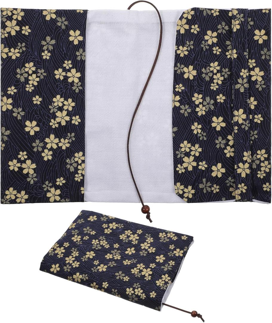 Book Covers for Paperbacks,Book Cover Protector Adjustable Fabric Fit A5 Size 5.5x8.2 Inch Paperbacks for Hardcover Softcover Novels Protection (Dark Blue)