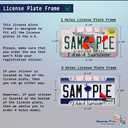 Veteran Operation Iraqi Freedom Zinc Metal License Plate Frame Car Auto Tag Holder - Black 2 Holes