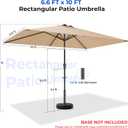HOMSHADE 6.6 x 10 ft Rectangular Patio Umbrella Rectangle Umbrella Outdoor Patio, Large Outdoor Umbrellas for Patio Table with Tilting and Sun UV Protection for Pool, Deck, Market, Backyard