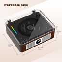 Retro Wooden CD Player for Home, Bluetooth Portable CD Player with Dual HiFi Speakers, 2600mAh Rechargeable CD Player for Home with Remote Control,Support SPDIF, USB/AUX,Headphone Jack,Optical Brown