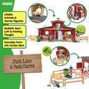 Schleich Farm World - 92PC Red Barn Farm Playset with Animals, Farmer, Accessories and Movable Pieces - Realistic Barnyard Animal Figurines - Fun Educational Toys for Kids, Toddlers Ages 3+ | 42606, Current