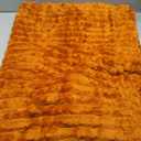 Tread Luxury Faux Fur Throw Blanket Reversible to Cozy Velvet, 680GSM Soft Plush Warm Elegant Fuzzy Blanket for Couch, Bed, Sofa Fluffy Decorative Blankets, 60"x70", Burnt Orange