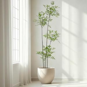 Giegxin 6ft Faux Bamboo Tree Nandina, Artificial Floor Plant, Green