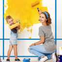 Lzerking Painters Tape 16 Rolls (Total 960 Yards) 0.94 Inch x 60 Yards Masking Tape Blue Paint Tape for Walls, Wood, Glass No Residue, Easy Tear